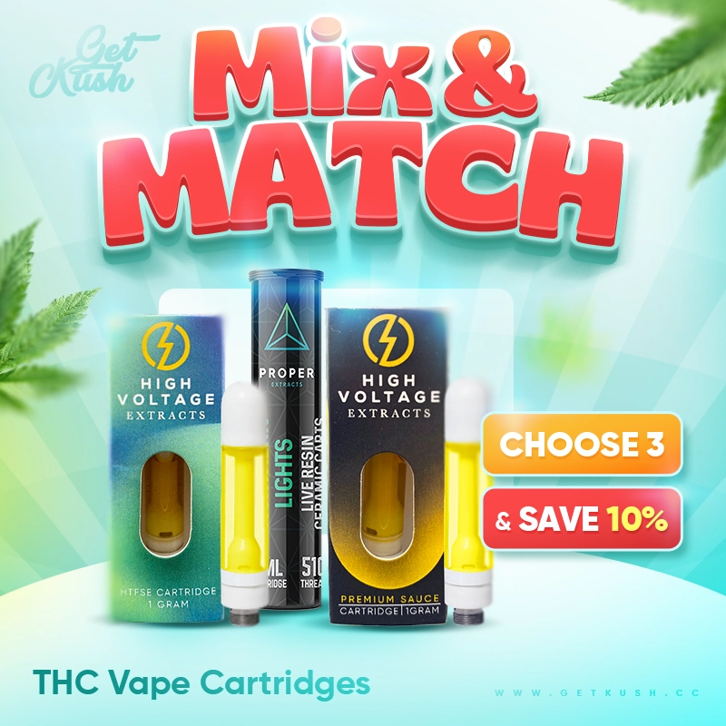 THC Vape Cartridges (510 Thread) – Mix & Match – Pick Any 3
